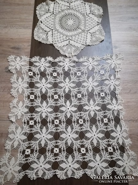 Vert lace, crocheted tablecloths (21) pcs
