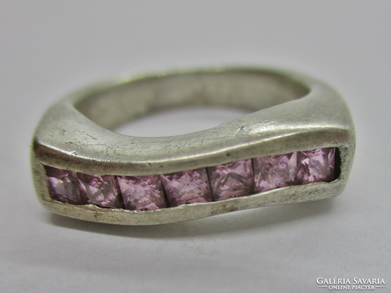 Gyönyörű art deco ezüst gyűrű   kis kövekkel