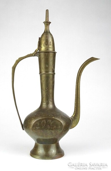 1L698 old Indian copper carafe 27.5 Cm