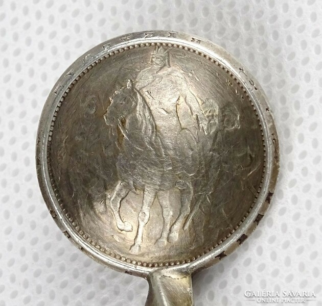 1N643 Régi Ezeréves Magyarország ezüst 1 koronás díszkanál készlet 1896