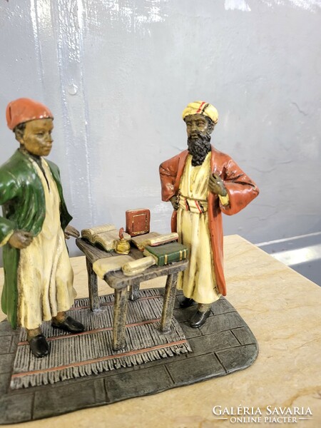 Viennese Arab scene book writer bronze statue