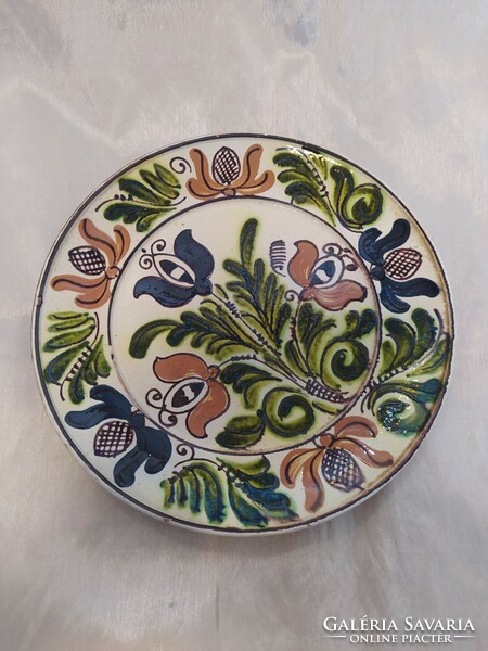 Folk ceramic decorative plate