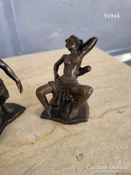 Faun and nymph Viennese bronze statue
