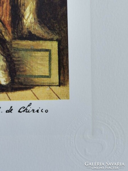 Giorgio de Chirico litográfia - Archaeologists certifikávióval