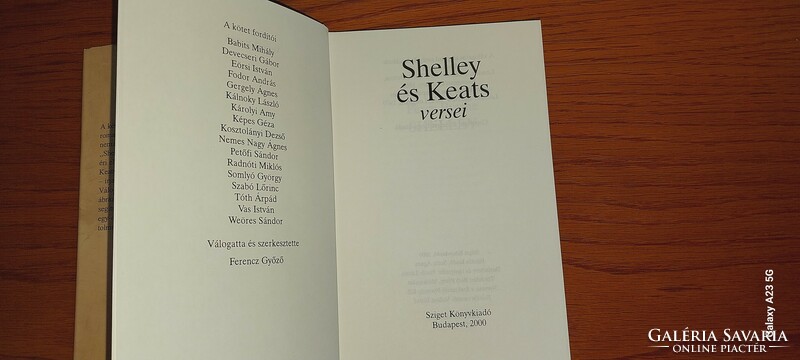 Percy Bysshe Shelley, John Keats - Shelley és Keats versei