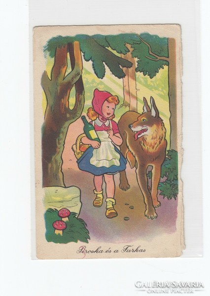 Welcome postcard fairy tale m:03 (corner missing, ragged edge)