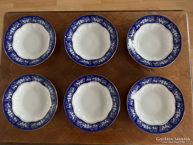 Zsolnay pompadour deep plate 6 pieces 22.5 cm