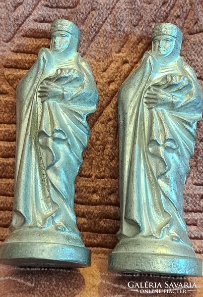 Ólom miniatűr középkori hölgy szobor (L4065)