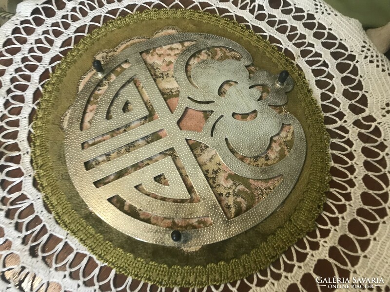 A rare, silver-plated, wonderful, old, large-sized, stable dish coaster