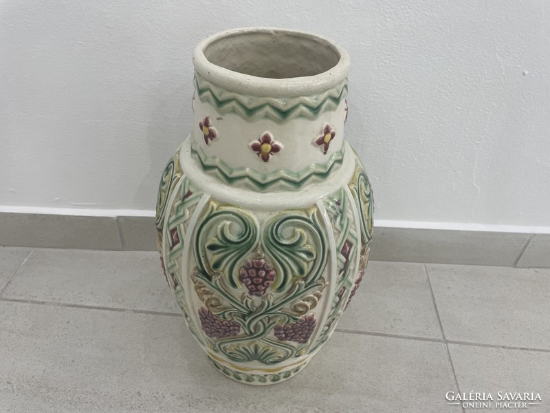 Zsolnay szőlős mintás váza padlóváza porcelán