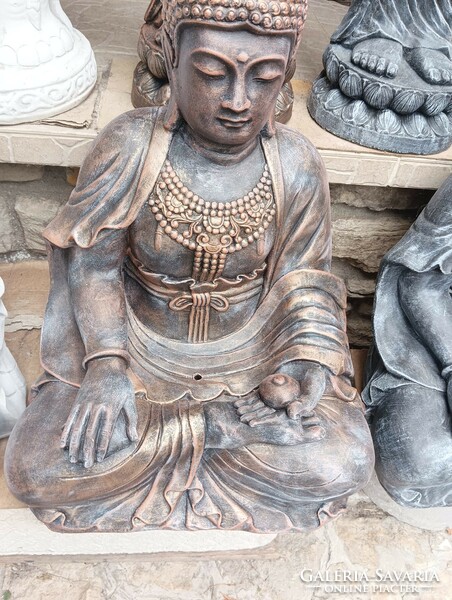 Extra Szép Gyógyító Buddha  65cm kő szobor  Fagyálló MűKő Feng Shui Japán kertépítő