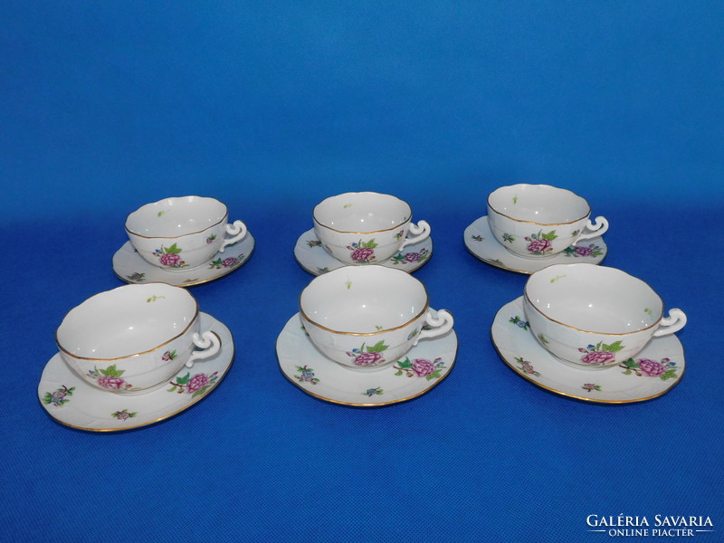 Set of 6 giant teacups with Eton pattern from Herend