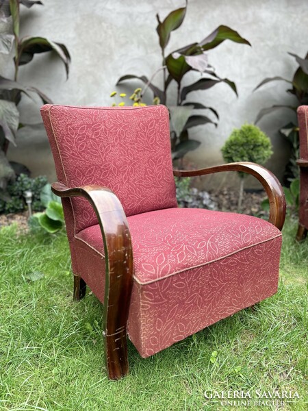 Art deco rumba retro armchairs, mid century