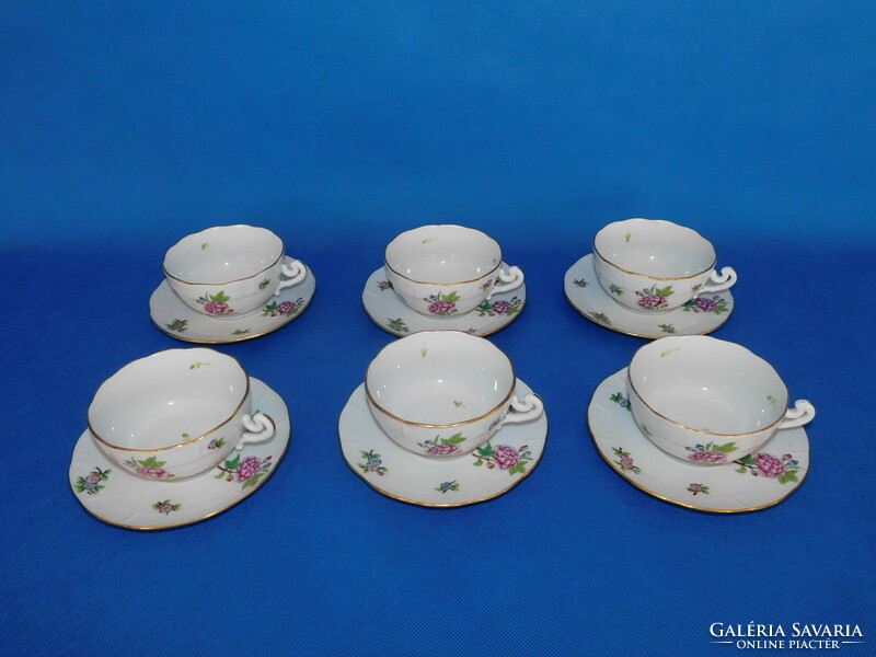 Set of 6 giant teacups with Eton pattern from Herend