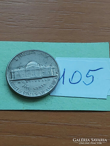 Usa 5 cents 1964 / d, thomas jefferson, copper-nickel 105