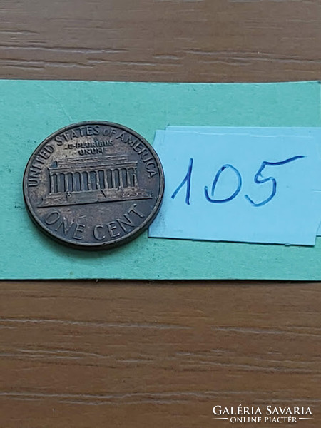 Usa 1 cent 1980 abraham lincoln, copper-zinc 105