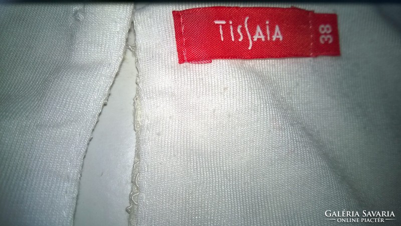 Alkalomra is-Tissaia márk.fehér bélelt csipke blúz-női felső  divatos jó db,