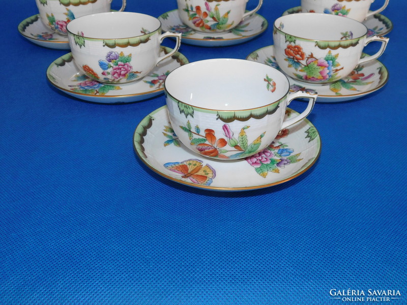 Set of 6 teacups with Victoria pattern from Herend