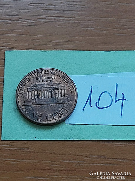 USA 1 CENT 1987  Abraham Lincoln, Cink réz bevonattal  104