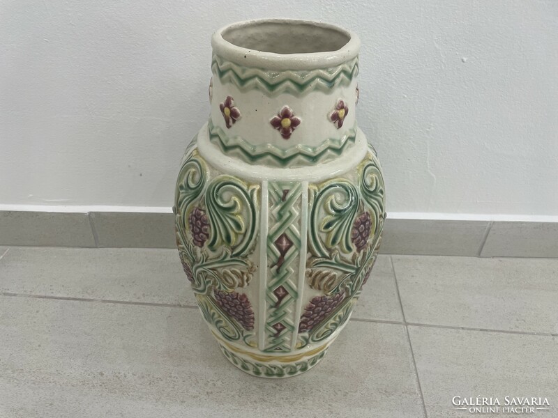 Zsolnay szőlős mintás váza padlóváza porcelán