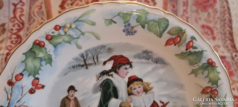 Exclusive Art Nouveau children's decorated porcelain plate, Christmas decorative plate 3 (l4020)