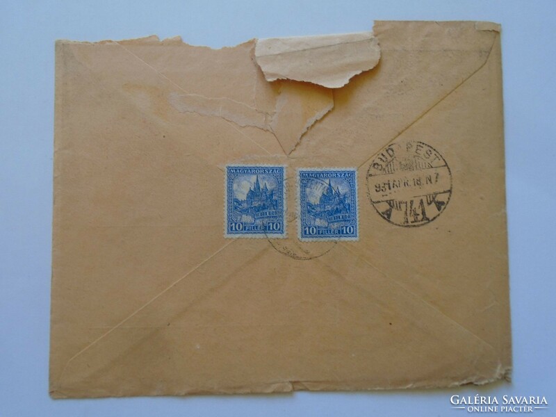 S3.45 Bélyeges boríték Hegedűs Bernát  kereskedő  Törökszentmiklós 1931 -  Budapest