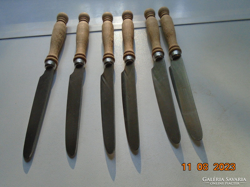1979 Petko denev gabrovo carbon steel crafts knife set with turned wood handle