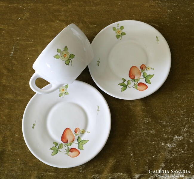 Herend bognár porcelain shop with fabulous strawberry pattern cake and coffee / tea set