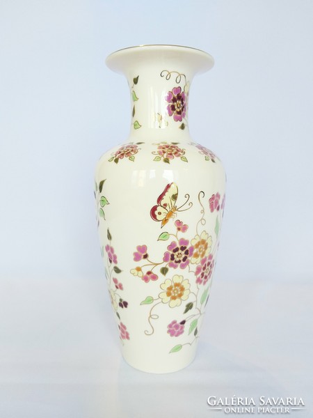 Zsolnay's hand-painted butterfly vase 26 cm. Flawless!