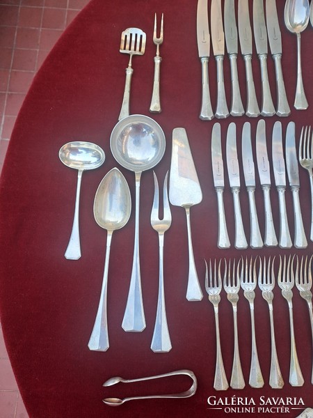 6 Personal silver cutlery set 91 pieces bachruch