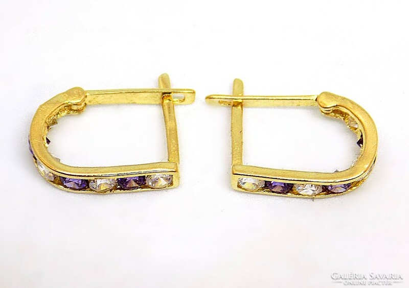 Gold earrings with stones (zal-au104835)