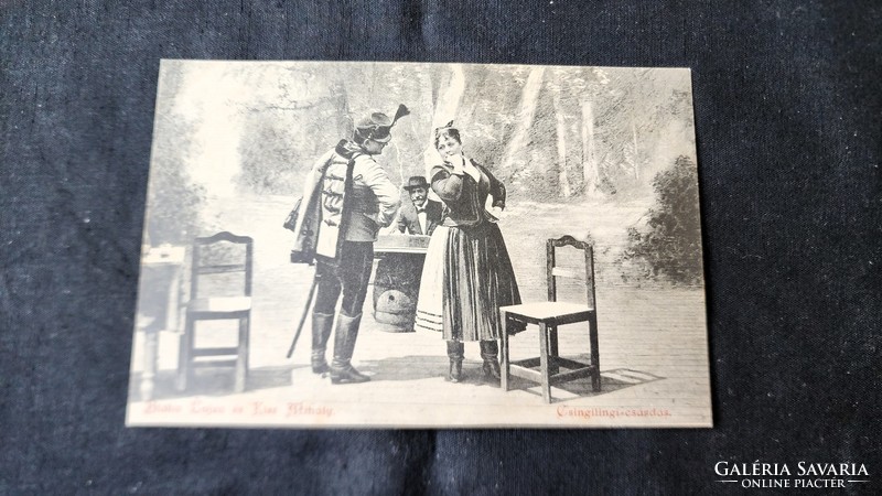 Cca. 1898 BLAHA LUJZA A NEMZET CSALOGÁNYA KISS MIHÁLY CSINGILINGI CSÁRDÁS KORABELI EREDETI FOTÓ LAP
