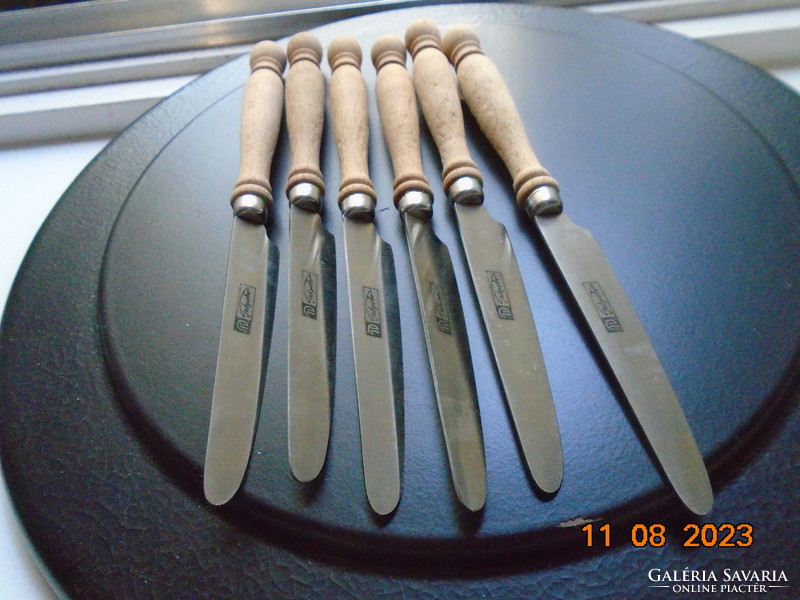 1979 Petko denev gabrovo carbon steel crafts knife set with turned wood handle