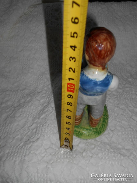 Izsépy Margit little boy - ceramic figure with a mark pressed into the paste