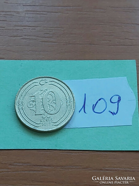 TÖRÖKORSZÁG 10 KURUS 2017  Réz-Cink-Nikkel  109