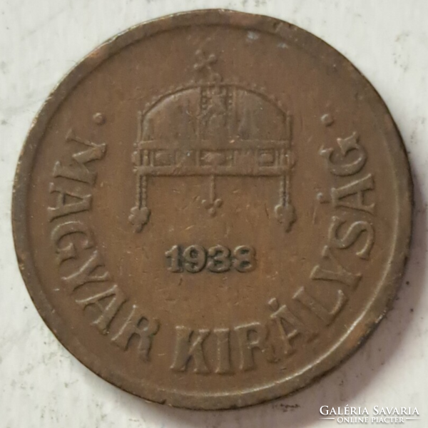 1938.  2 Fillér Magyar Királyság (526)