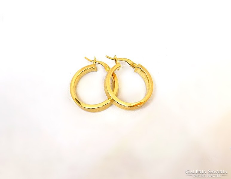 Gold engraved hoop earrings (zal-au106035)