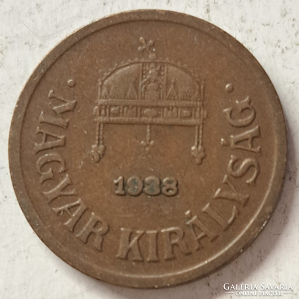 1938. 2 Fillér Magyar Királyság (529)