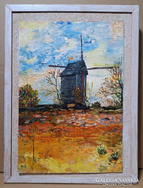 Mill - labeled contemporary oil painting