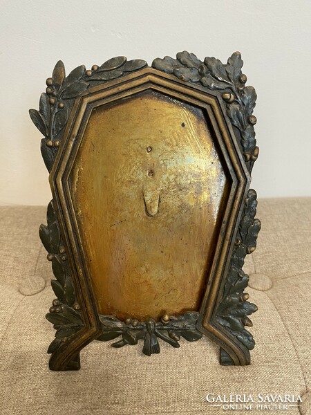 Antique copper picture frame a17