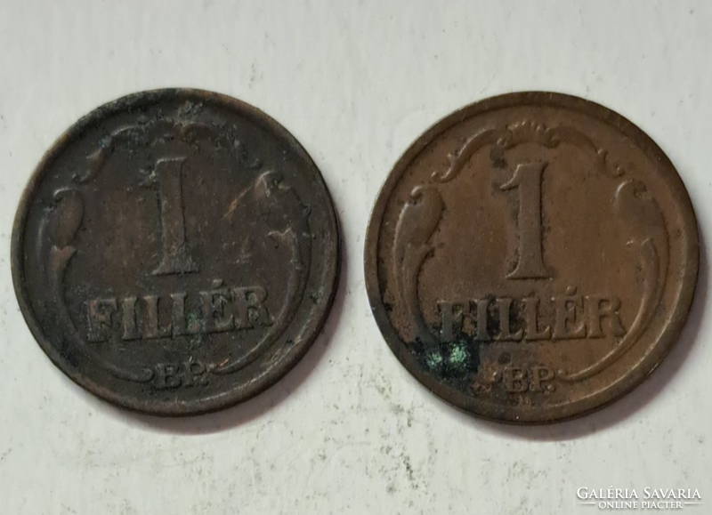1925., 1936. 2 pieces 1 philler Hungarian kingdom (520)