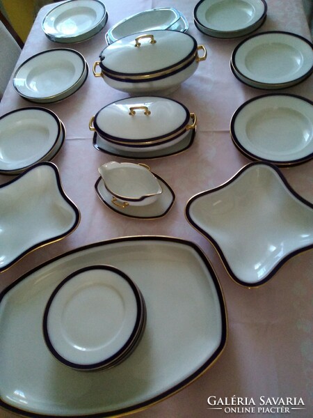 Antique Austrian tableware with alt wien and m+z markings, embossed number!