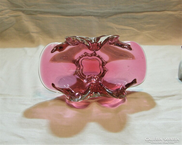 Sklo union glass bowl - centerpiece - josef hospodka chribska huta