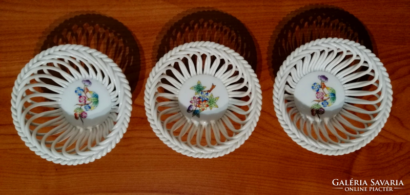 Herend viktória / vbo pattern woven basket 5 pieces!