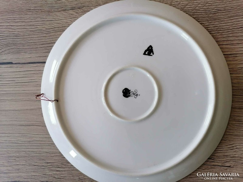 Hollóháza porcelain Saxon endre butterfly wall plate