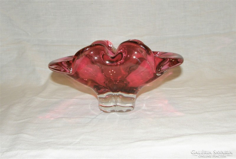 Sklo union glass bowl - centerpiece - josef hospodka chribska huta