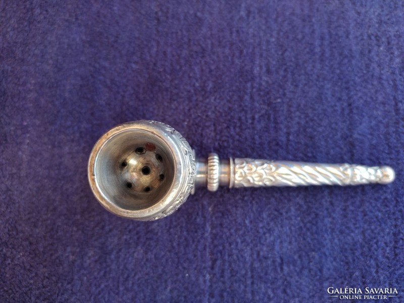 Silver opium pipe