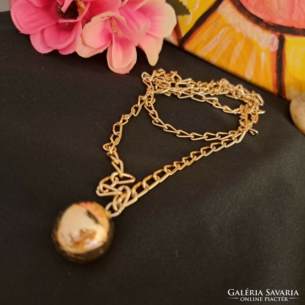 Gold-plated necklace 80 cm