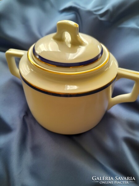 Zsolnay blue gold sugar bowl