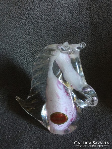 Special murano somerso glass horse!! Flawless!!! 12.5 X 12 cm!!!